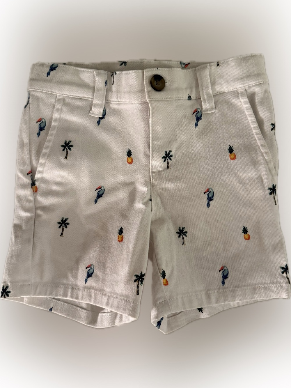 Janie and Jack 2T White Print Shorts